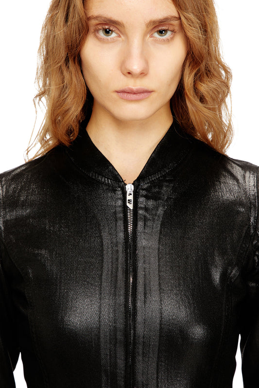 Cropped jacket in shiny coated JoggJeans (2)