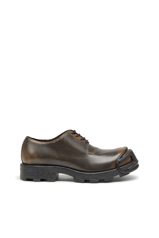 D-Hammer-Derby shoes in brushed leather
