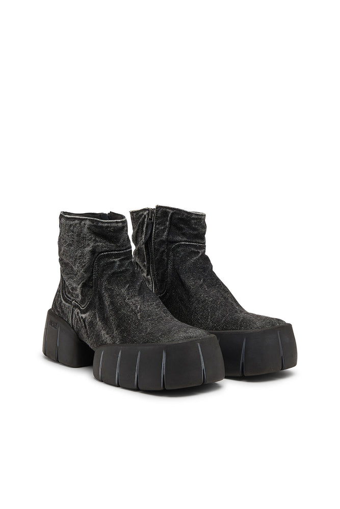 D-Tex-Ankle boots in wrinkled denim (1)