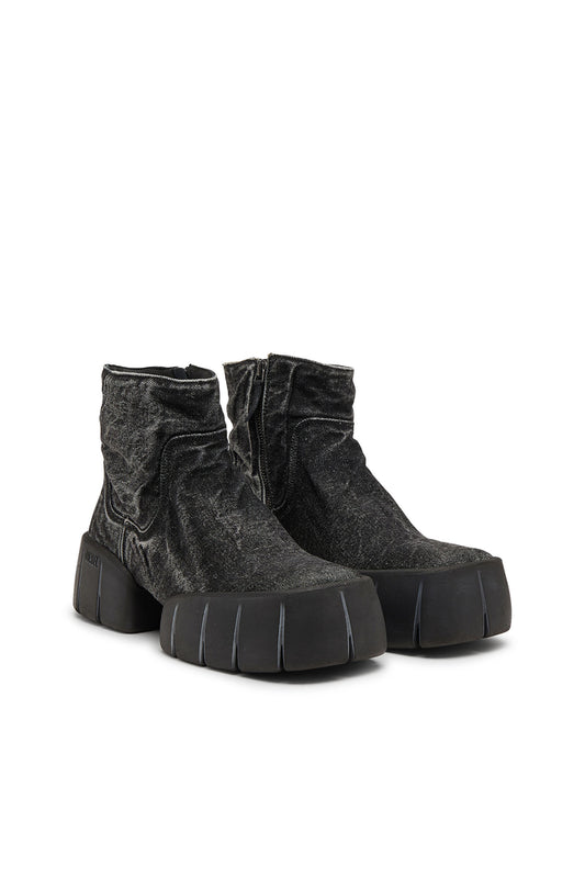 D-Tex-Ankle boots in wrinkled denim (1)