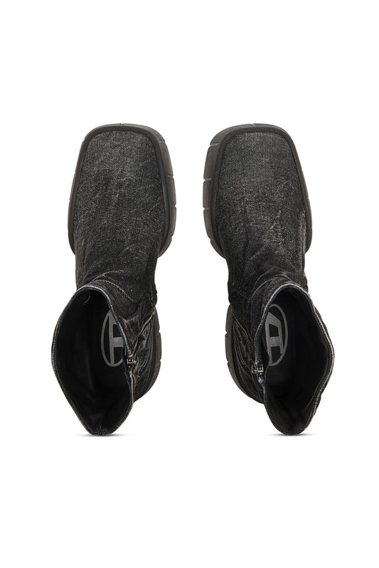 D-Tex-Ankle boots in wrinkled denim (4)
