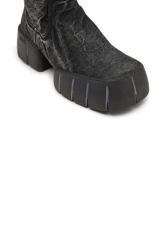 D-Tex-Ankle boots in wrinkled denim (5)