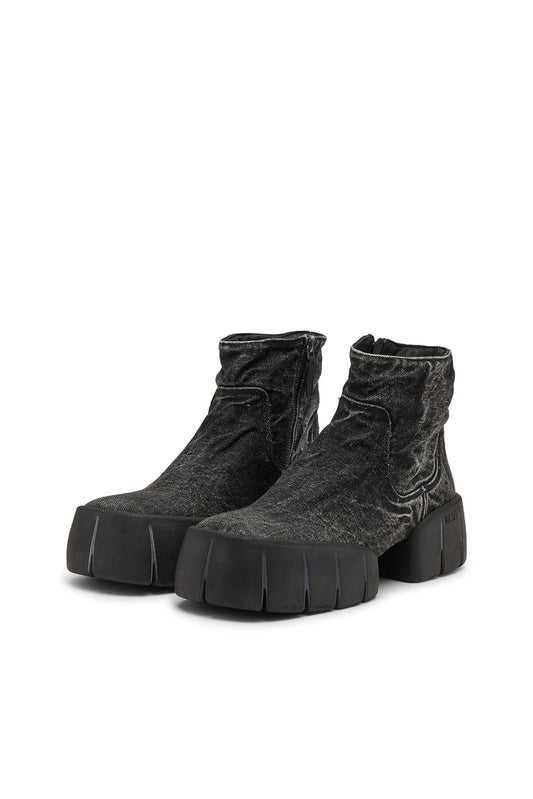 D-Tex-Ankle boots in wrinkled denim (7)