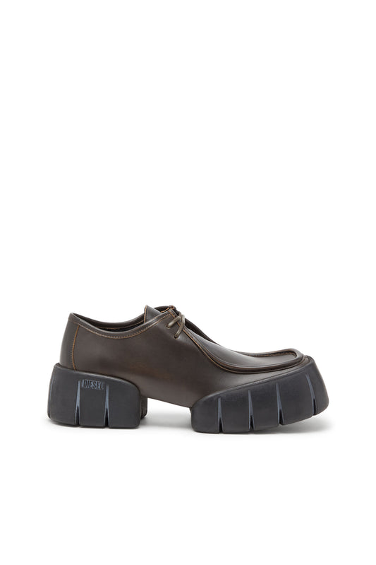 D-Tex-Moccasin-style shoes in brushed leather