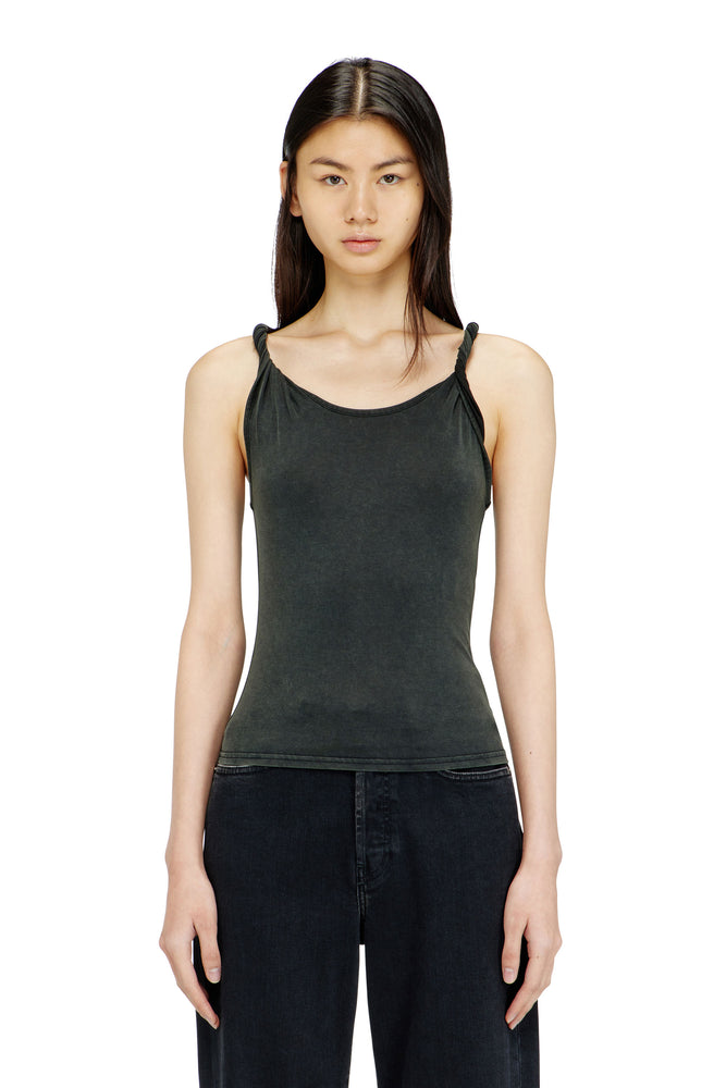 Tank top with twisted straps