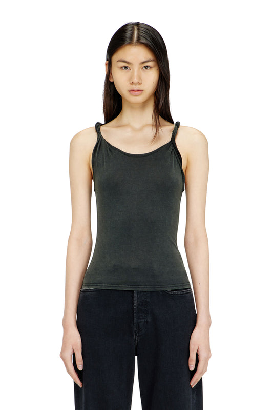 Tank top with twisted straps