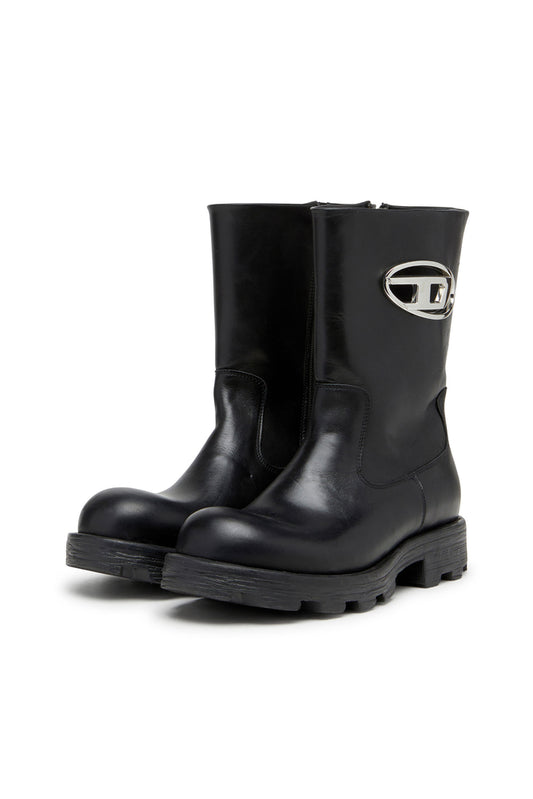 D-Hammer-Cut-out leather boots with logo hardware (7)