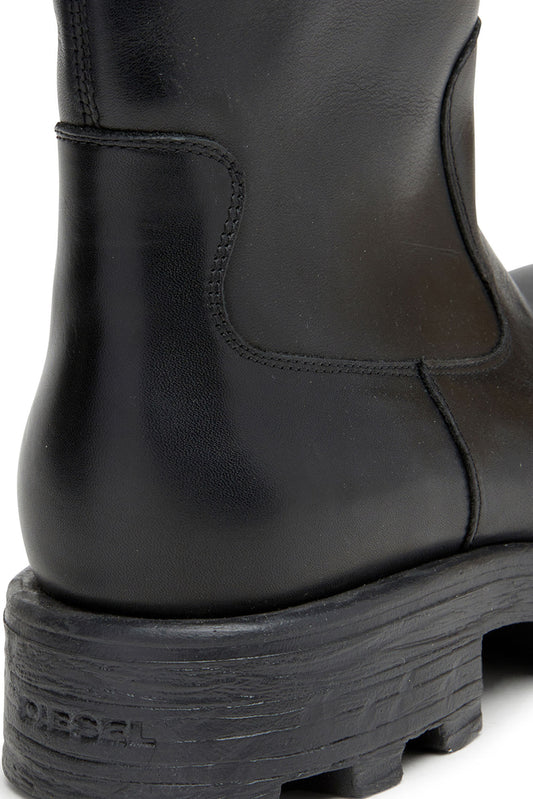 D-Hammer-Cut-out leather boots with logo hardware (4)