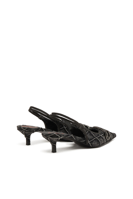 D-Venus-Crystal-logo quilted-denim slingback pumps (2)