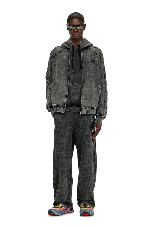 Zip-up sweatshirt with sleeve bands (2)