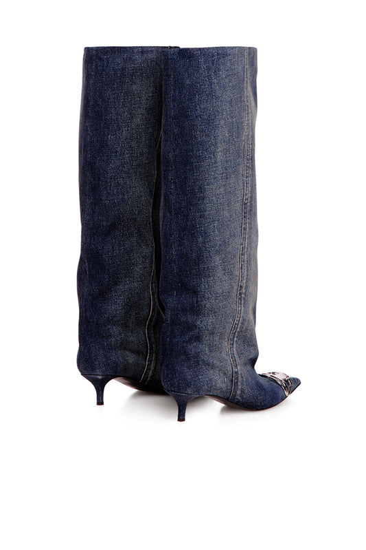 D-Venus-Slouchy knee-high boot in denim (2)