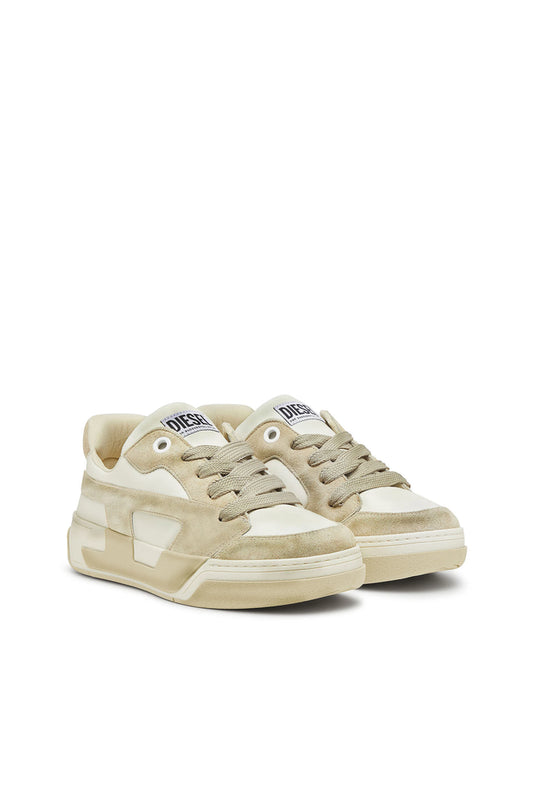 S-D-Ollie - Distressed sneakers in leather and suede
