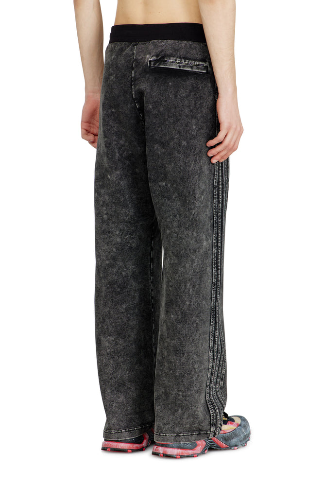 Denim-look sweatpants with side bands (1)