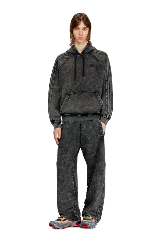 Denim-look sweatpants with side bands (2)