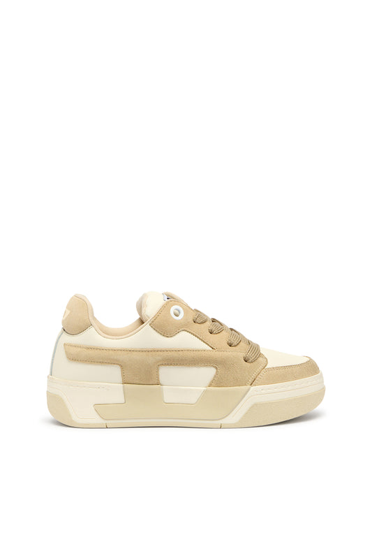 D-Ollie-Distressed sneakers in leather and suede