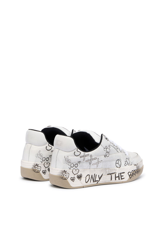 D-Ollie-Leather sneakers with graffiti print (2)