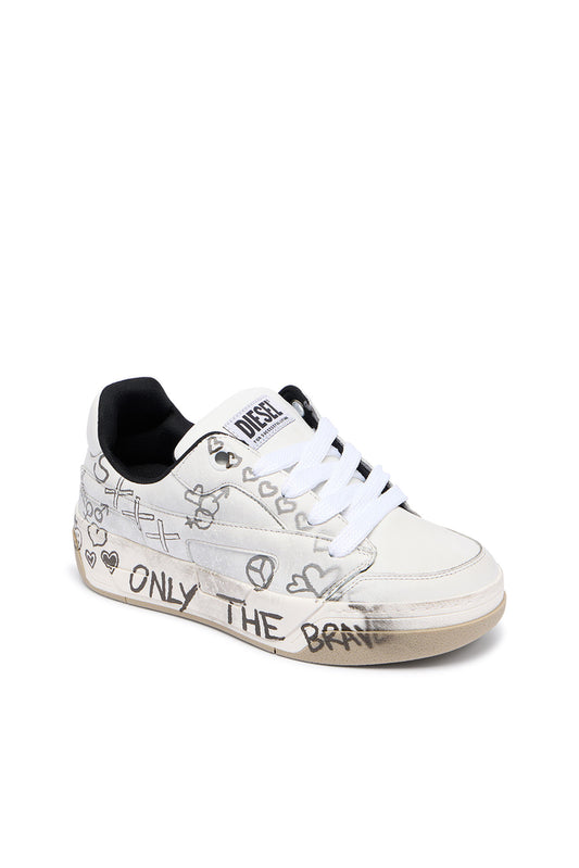 D-Ollie-Leather sneakers with graffiti print (4)