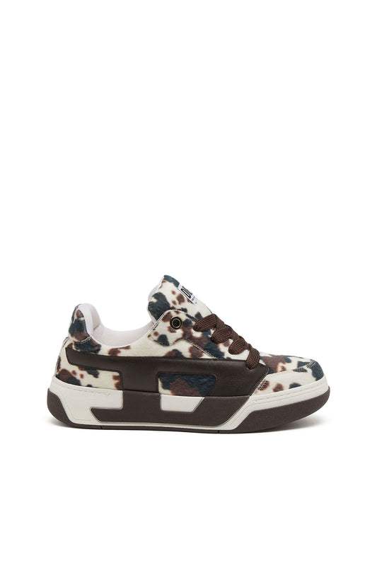 D-Ollie-Sneakers in cow-print faux pony hair