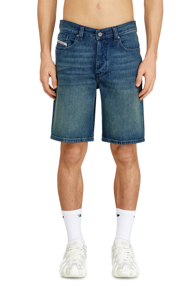 Denim shorts with a clean look