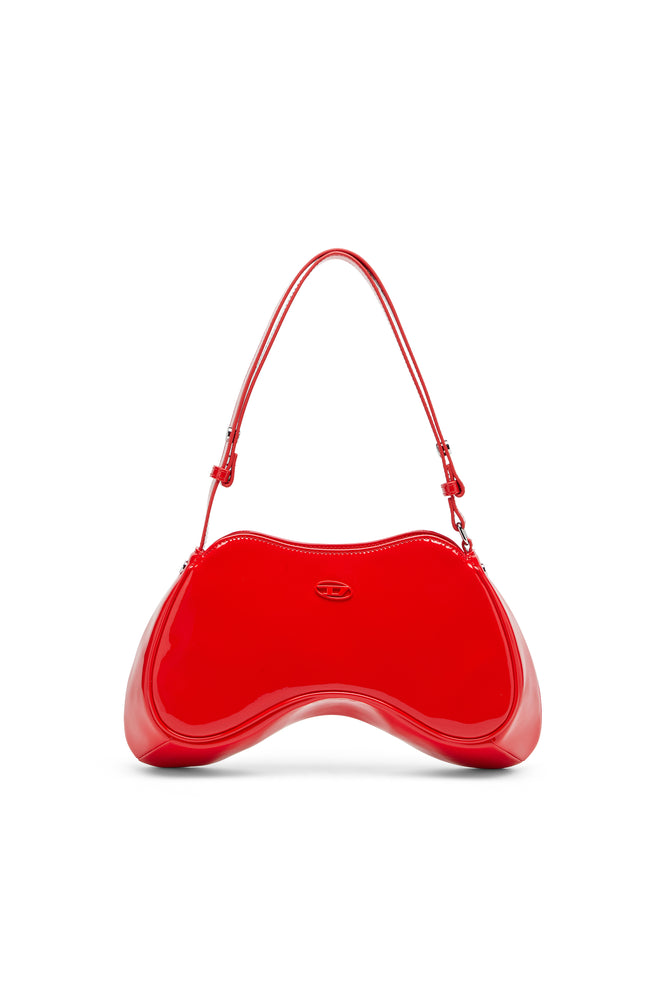 Play-Glossy crossbody bag with tonal logo