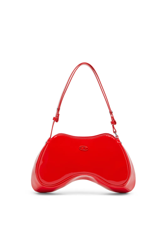 Play-Glossy crossbody bag with tonal logo