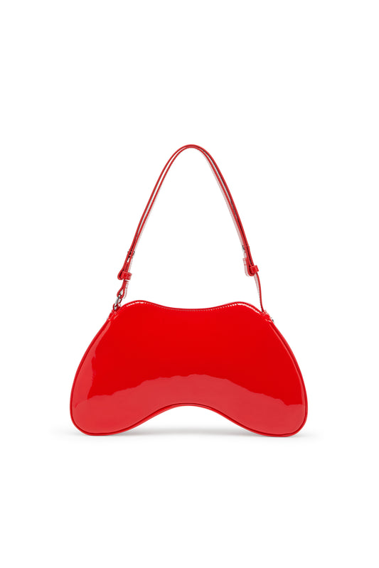 Play-Glossy crossbody bag with tonal logo (1)