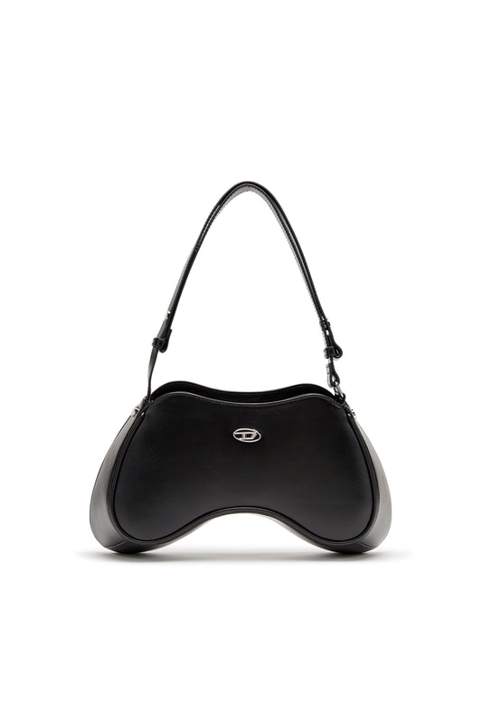 Play-Semi gloss leather shoulder bag