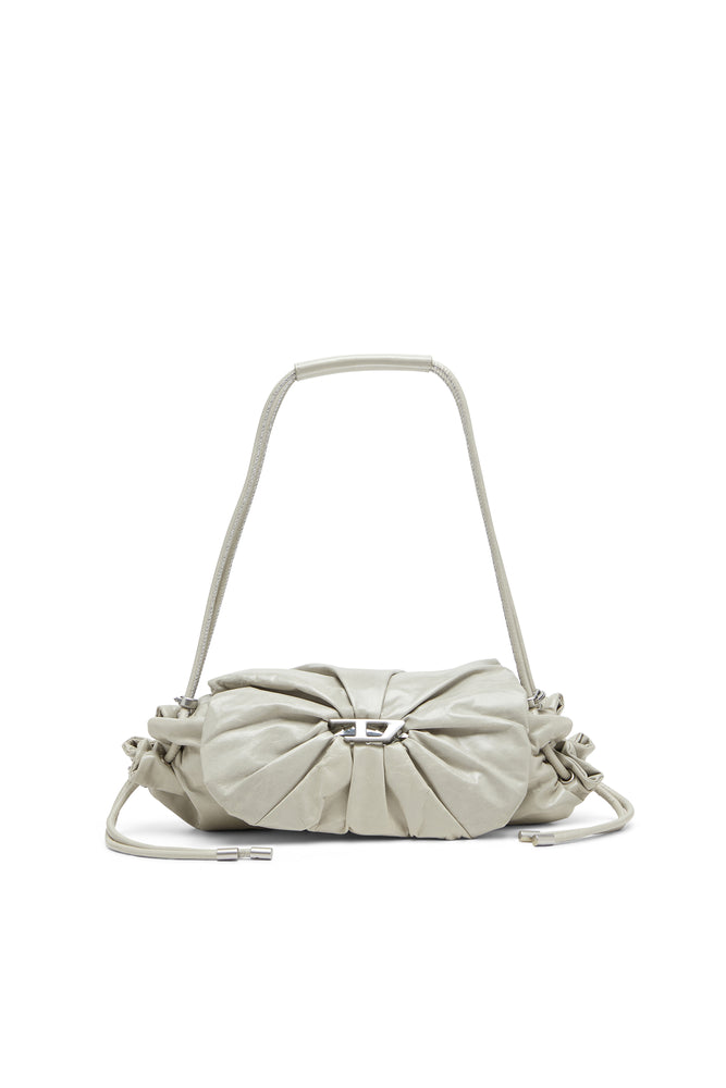 Scrunch-D-Small shoulder bag in shiny scrunched leather