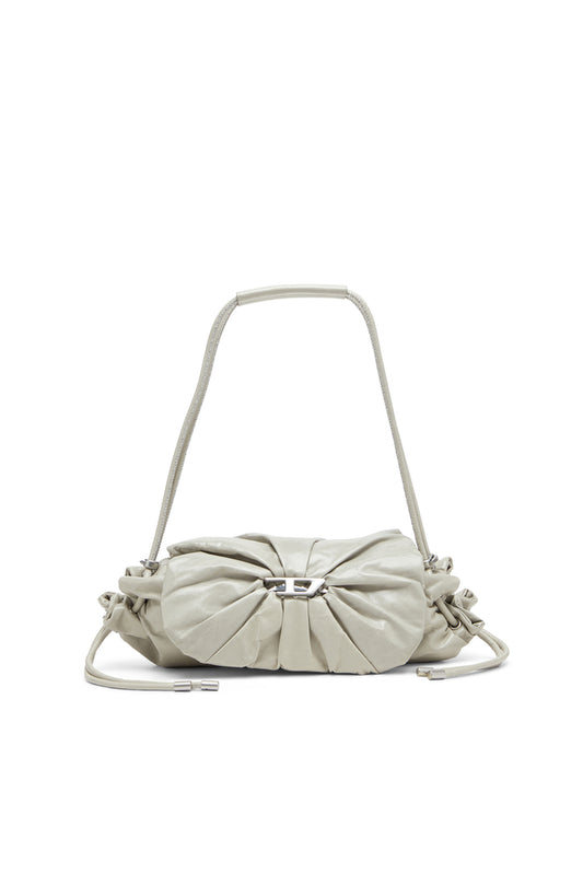 Scrunch-D-Small shoulder bag in shiny scrunched leather