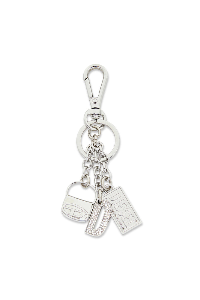 Metal keyring with logo charms