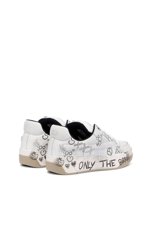 D-Ollie-Leather sneakers with graffiti print (2)