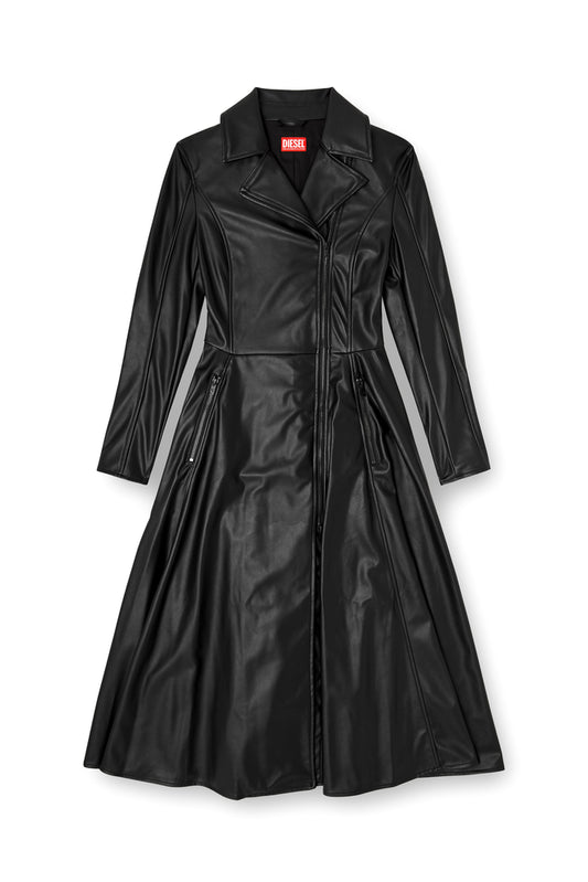 Midi coat dress with biker details (4)