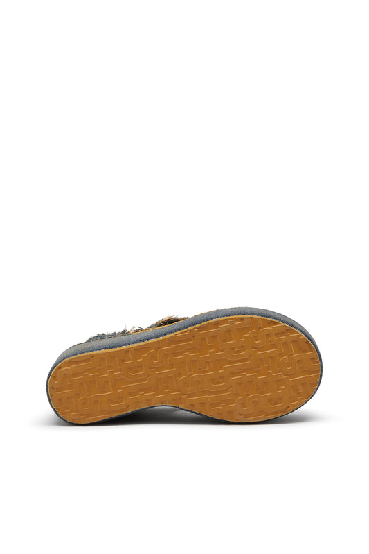 Sa-Nikola - Sandals in denim with frayed details (3)