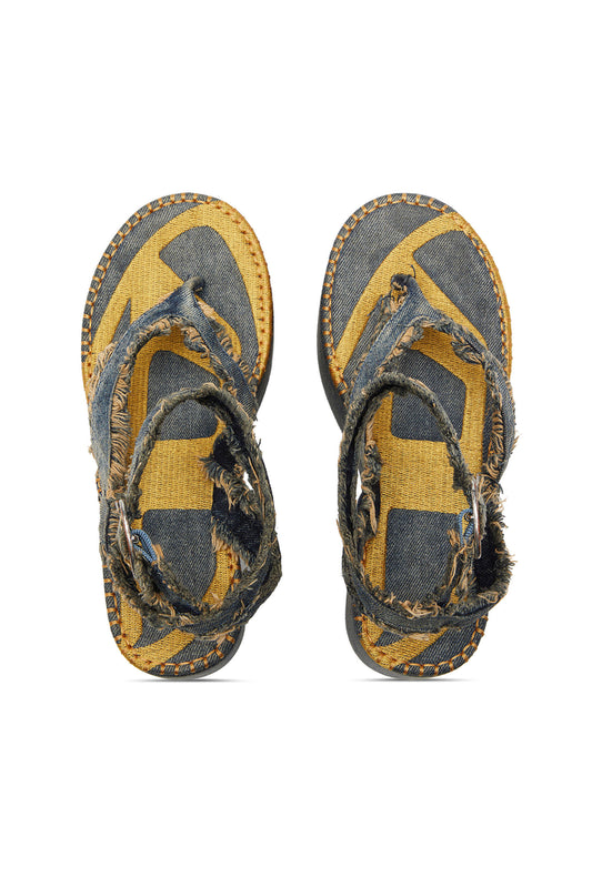 Sa-Nikola - Sandals in denim with frayed details (4)