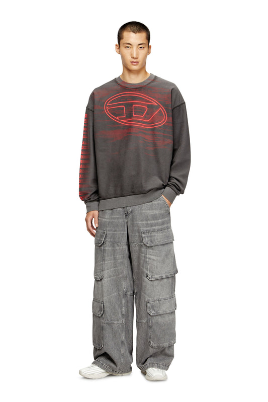Cotton Sweatshirt With Oval D Print (2)