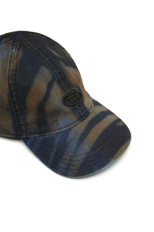 Denim Cap With Camouflage Effect (2)
