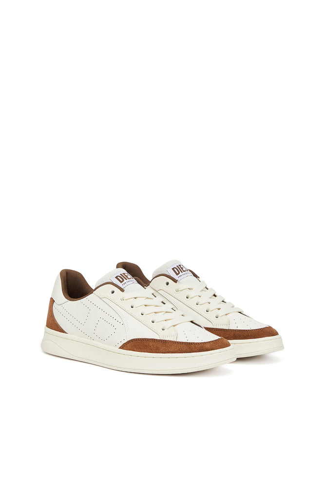 S-Dakota-Leather Sneakers With Perforated Logo (1)