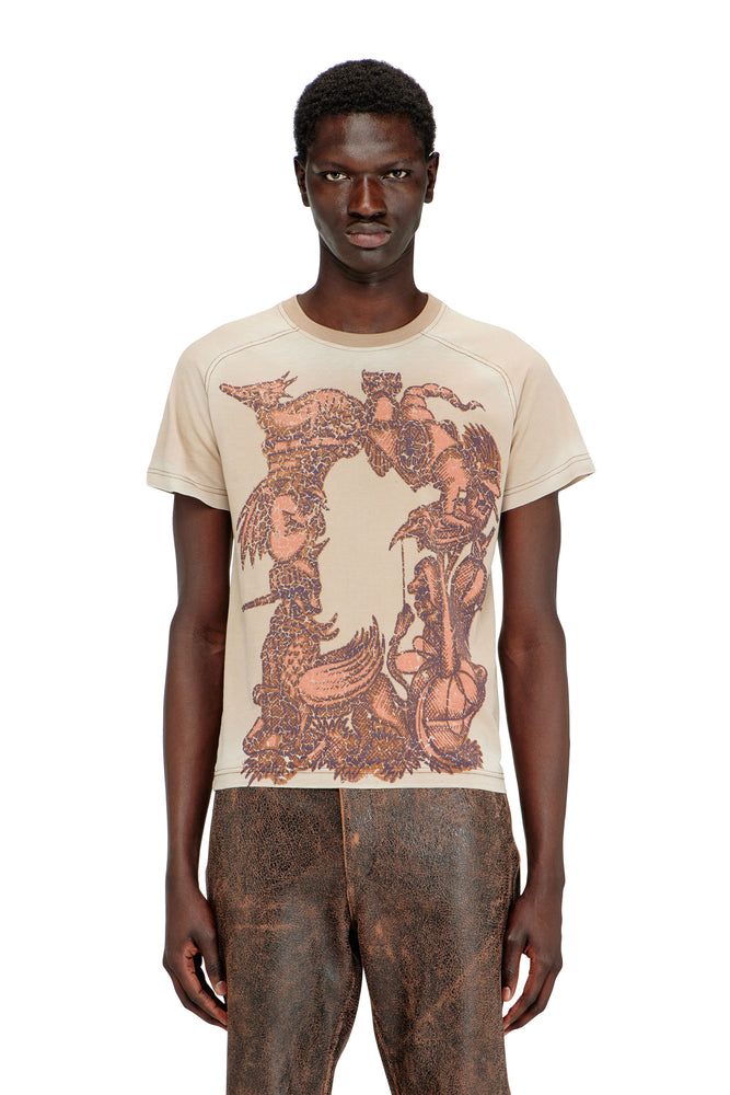 Faded T-shirt with graphic motif