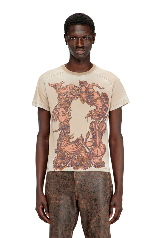 Faded T-shirt with graphic motif