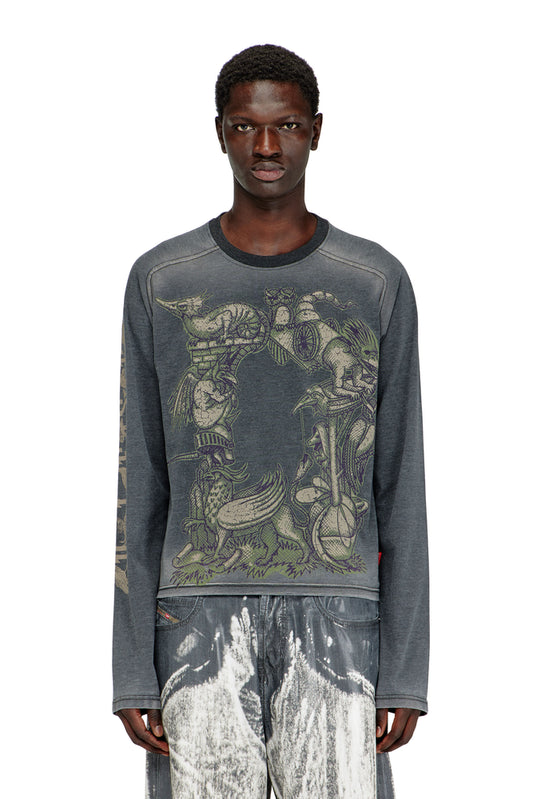 Long-sleeve T-shirt with graphic motif