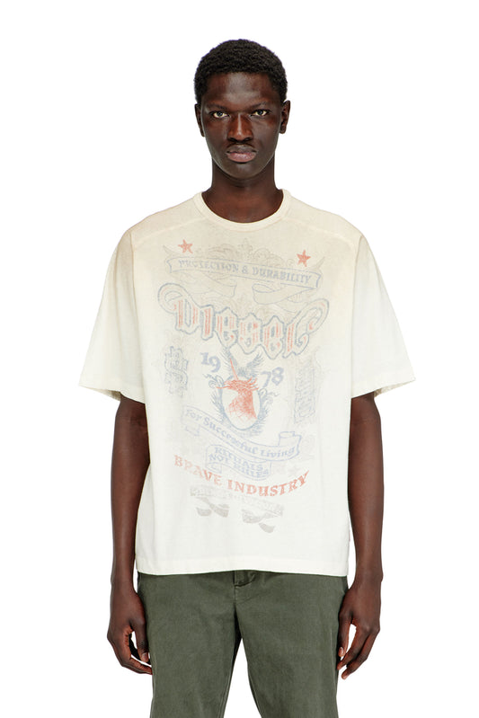 T-shirt with Diesel crest graphic