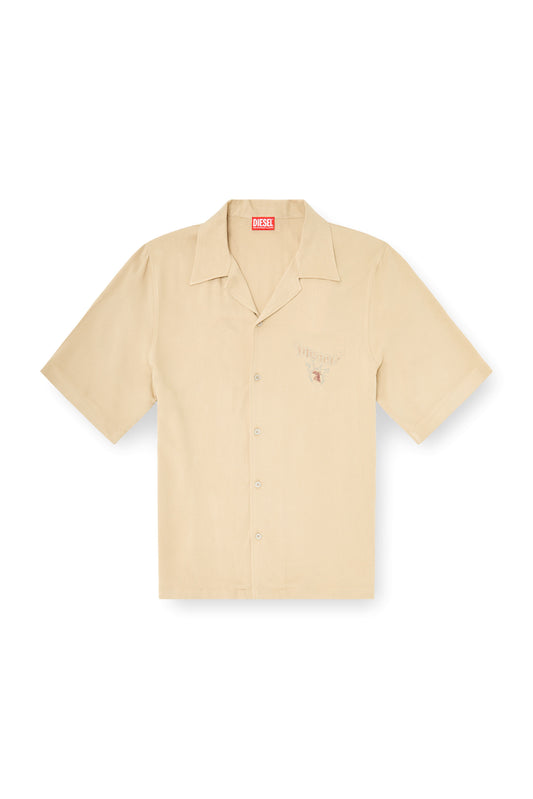 Fluid bowling shirt with faded logo graphic (4)
