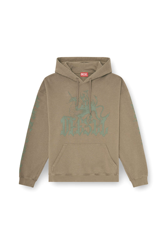 Treated hoodie with griffin print (4)