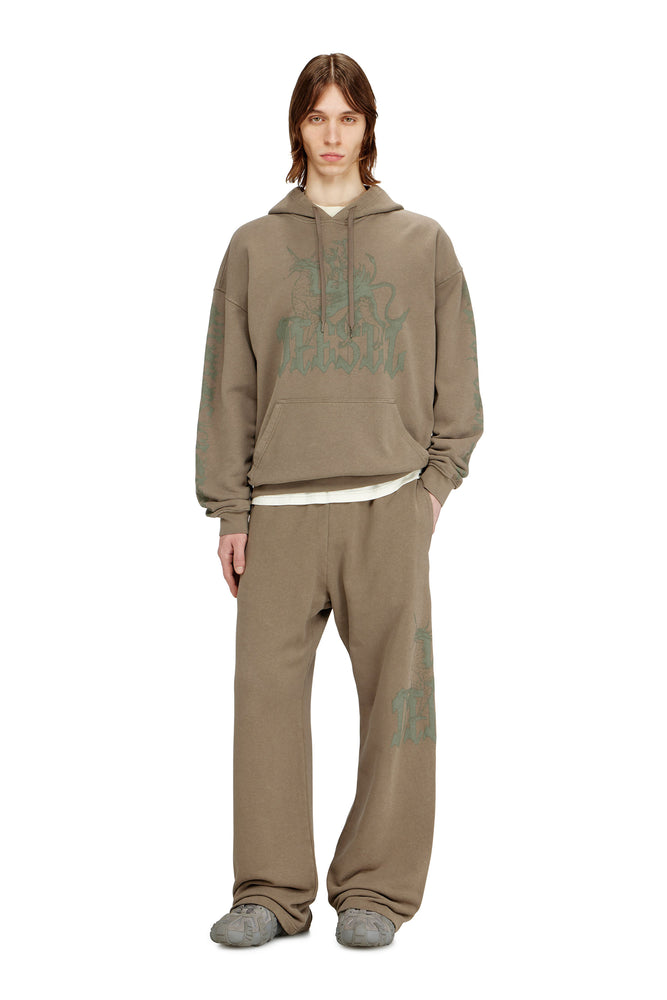 Treated pants with logo print (3)