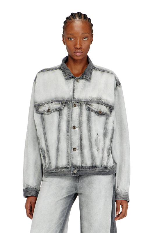 Trucker jacket in soft skeleton denim (4)