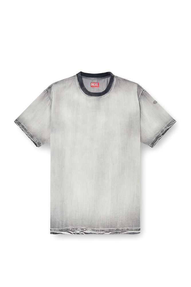 T-shirt in fluid skeleton Tencel denim (4)