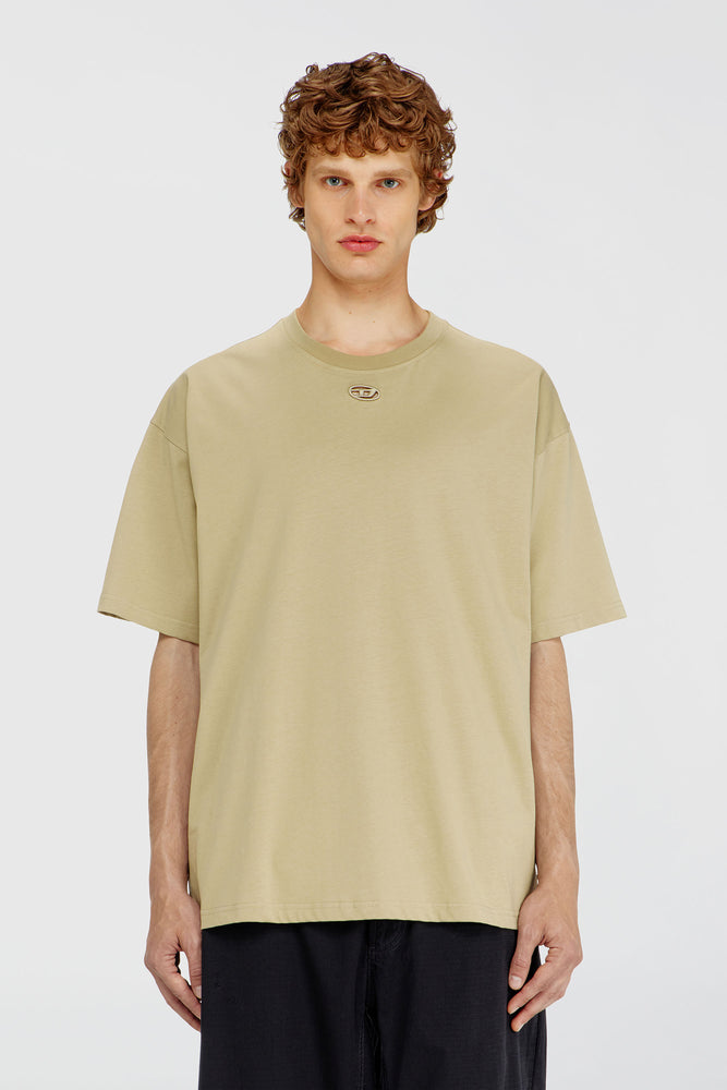 Relaxed cotton T-shirt with Oval D embroidery
