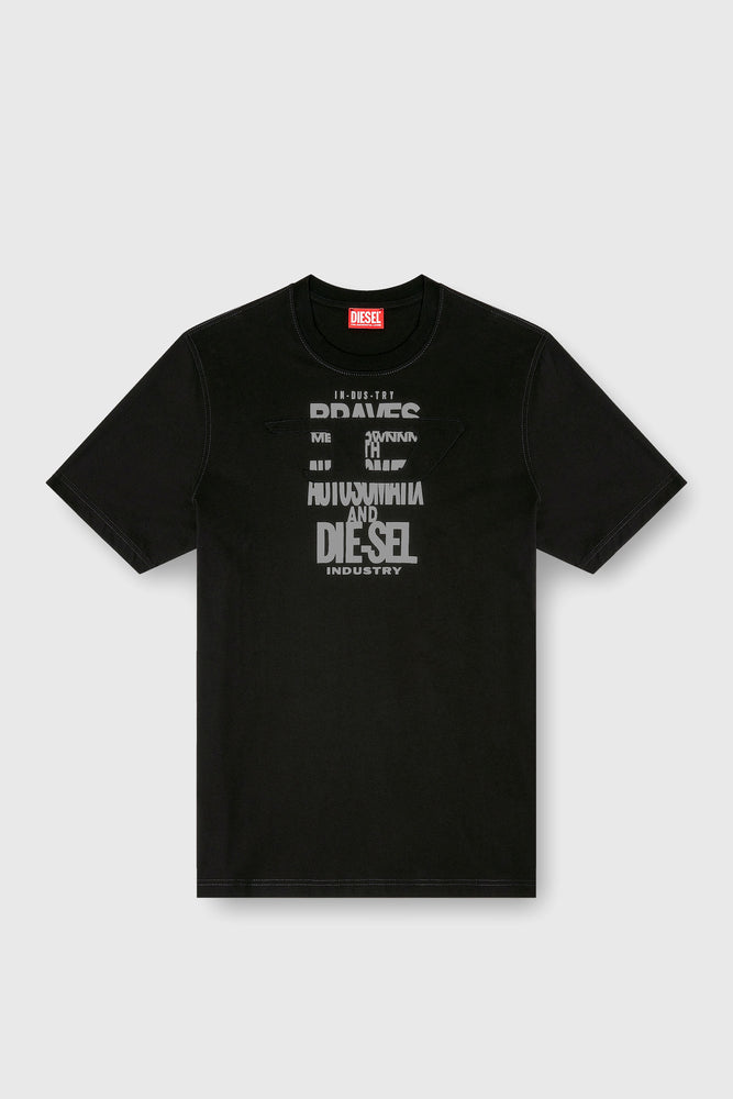 Regular T-shirt with graphic print and patch (3)