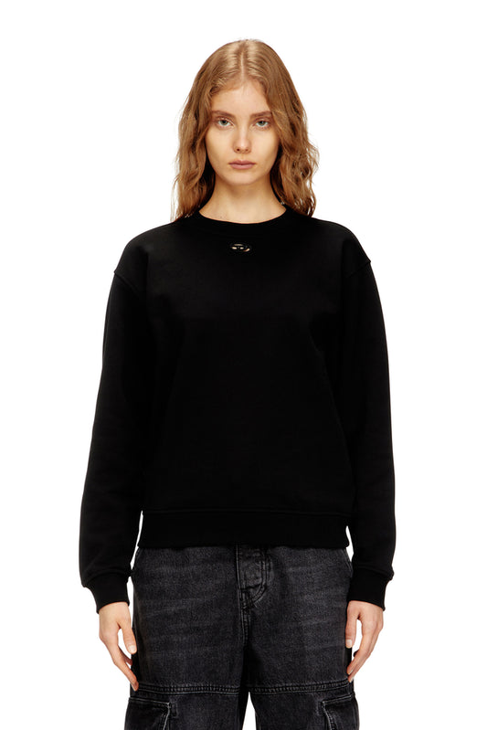 Cotton sweatshirt with Oval D embroidery