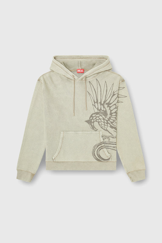 Hoodie in textured cotton mesh (3)